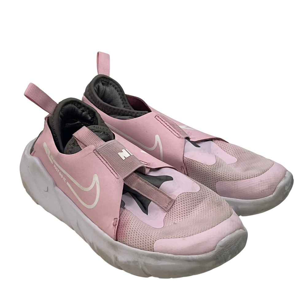 Nike Kids Pastel Pink Flex Runner Slip On Tennis‎ Shoes Sporty Girls 3 Athletic